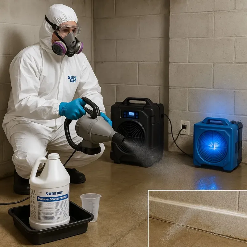 Sanitization and Odor Removal process in Clear Lake Shores, TX